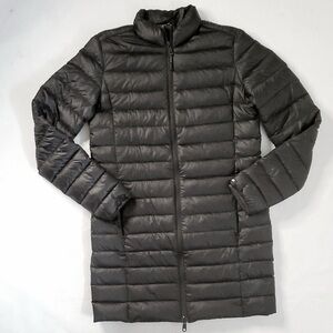 ROOTS Womens DOWN 700 JACKET BLACK NYLON PERTEX  PUFFER  PARKA RAIN COAT